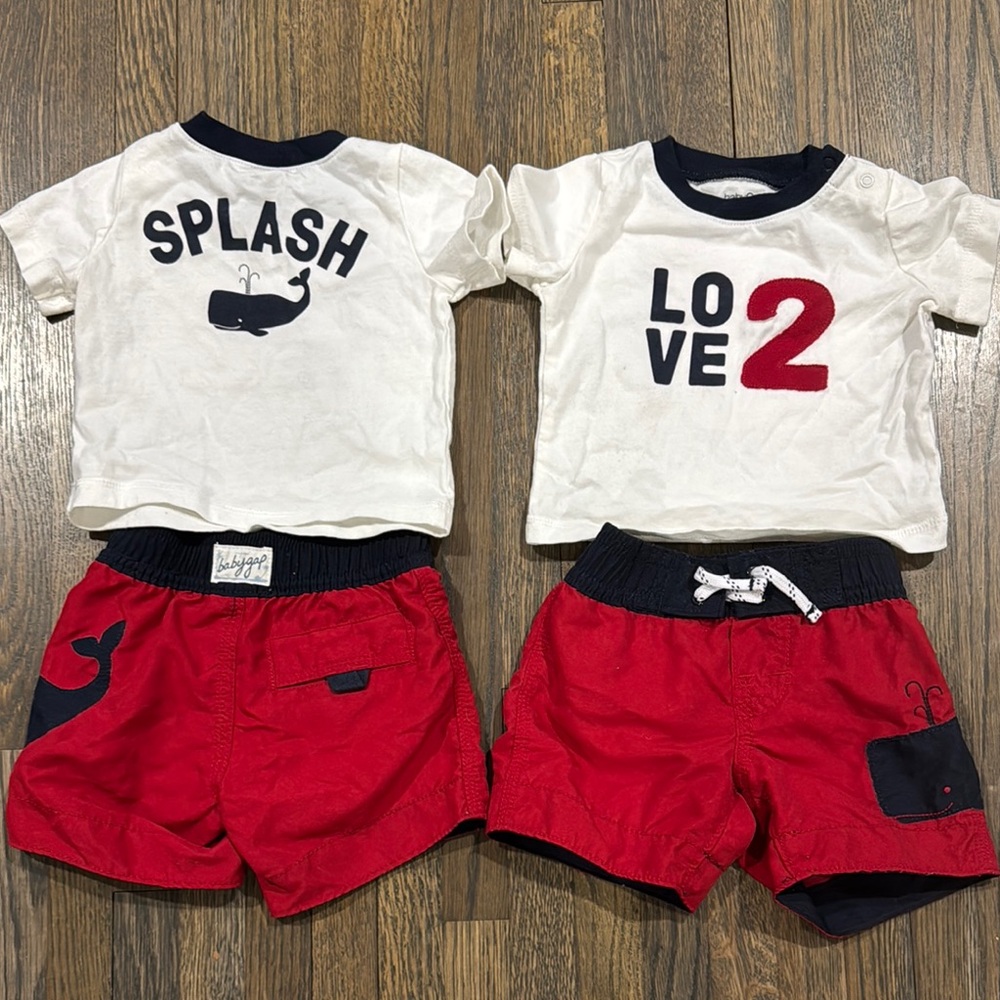 BabyGap Swim Trunks with Coordinating Shirt